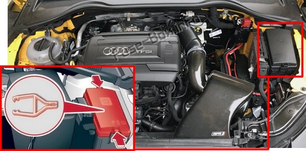 Audi TT (FV / 8S; 2015-2020) предохранители и реле