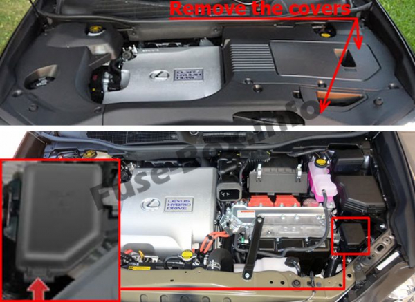 Предохранители и реле Lexus RX450h (AL10; 2010-2015)
