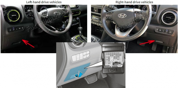 Hyundai Kona EV (2019- ...) Предохранители и реле
