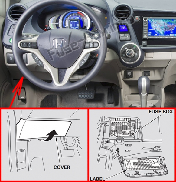 Предохранители и реле Honda Insight (2010-2014)
